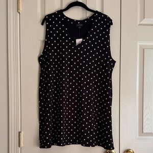 J.Jill Wearever Collection Sleeveless V-Neck Polka Dot Top | XL | NWT
